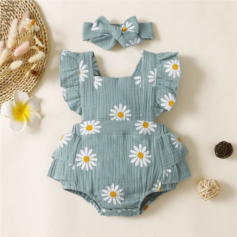 Romper Infantil Margaridas