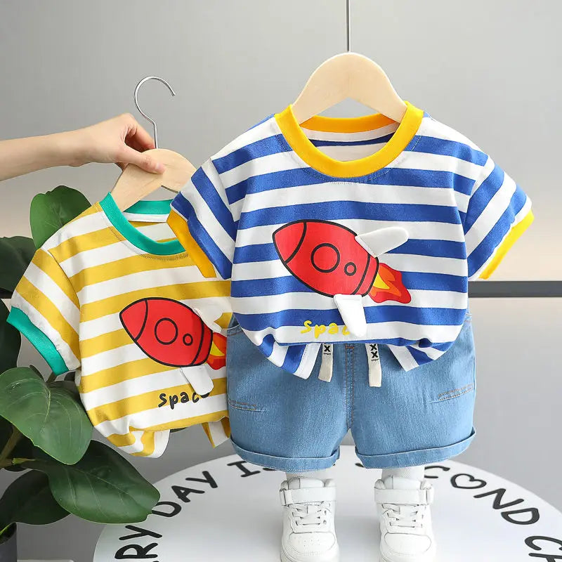 Conjunto infantil menino foguete