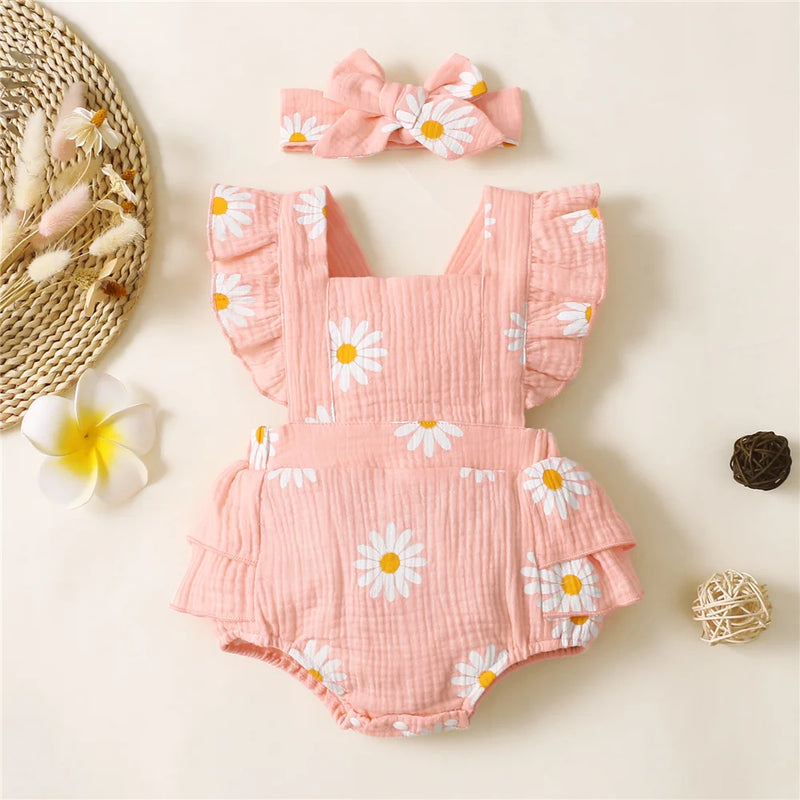 Romper Infantil Margaridas